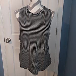 Black and White Striped Tank Top